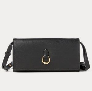 NWT Ralph Lauren Saffiano Leather Crossbody Wallet